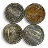 Image 1 : 4 x 1958 Canadian Silver Dollars - 80% Silver BC Centennial "Death Dollars" - Circulated -  One coin