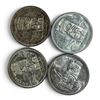 Image 1 : 4 x 1958 Canadian Silver Dollars - 80% Silver BC Centennial "Death Dollars" - Circulated -  One coin