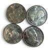 Image 2 : 4 x 1958 Canadian Silver Dollars - 80% Silver BC Centennial "Death Dollars" - Circulated -  One coin