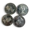 Image 1 : 4 x 1958 Canadian Silver Dollars - 80% Silver BC Centennial "Death Dollars" - Circulated -  One coin