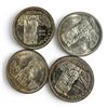 Image 1 : 4 x 1958 Canadian Silver Dollars - 80% Silver BC Centennial "Death Dollars" - Circulated -  One coin