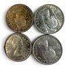 Image 2 : 4 x 1958 Canadian Silver Dollars - 80% Silver BC Centennial "Death Dollars" - Circulated -  One coin