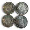 Image 1 : 4 x 1966 Canadian Silver Dollars - 80% Silver Voyageur Dollars - Circulated