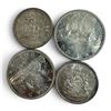 Image 1 : Group of 4 Canadian 80% Silver Coins  (2 x 1966 Silver Dollars, 1 x 1965 Fifty Cent & 1 x 1966 Fifty