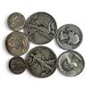 Image 2 : Group of 8 US 90% Silver Coins - 2 Half Dollars (1942, 1943,) 3 Quarters (1939, 47, & 64) & 2 Dimes