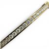 Image 2 : 14K Gold and Diamond Hinged Bangle Bracelet - 27 Chanel Set Diamonds - Bracelet is 2.8mm wide - Tota