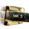 Image 3 : 14K Gold and Diamond Hinged Bangle Bracelet - 27 Chanel Set Diamonds - Bracelet is 2.8mm wide - Tota