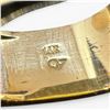 Image 3 : 14K Gold and Pave Set Diamond Ring - Size 7 - Band is 9.8mm wide - Total Weigh: 9 grams
