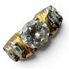 Image 1 : 14K Gold and Diamond Ring - 3/4 Carat Center Stone with 4 Marquise Cut Accent Stones - Size 9.5- Ban