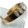 Image 2 : 14K Gold and Diamond Ring - 3/4 Carat Center Stone with 4 Marquise Cut Accent Stones - Size 9.5- Ban