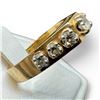 Image 2 : 14K Gold and Diamond Ring - 7 Diamonds - Size 9.5 - Band is 5.4mm wide - Total Weigh: 5.8 grams