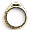 Image 3 : 14K Gold and Diamond Ring - 7 Diamonds - Size 9.5 - Band is 5.4mm wide - Total Weigh: 5.8 grams