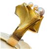 Image 2 : 1970s 14K & Pearl Bjorn Weckstrom Lapponia, Finland Brutalist Ring - Stamped 585 Lapponia - Size 5.5