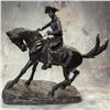 Image 1 : Bronze Bronco Buster Sculpture with Dark Patina