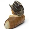 Image 4 : Wood Carved Cowboy Bust 14x15x10" Artist Signed