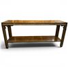 Image 1 : Contemporary Wood Console Table - 60" x 16.5" x 27".