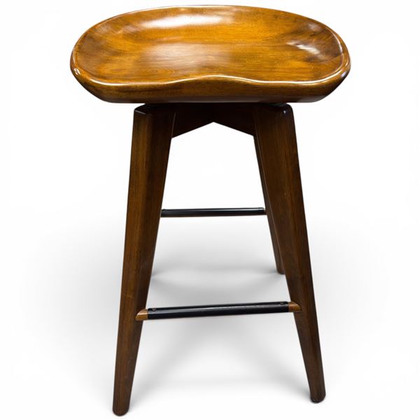Beautiful Wood Swivel Bar Stools Matching Previous Lots 25.5" Seat Height #3