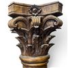 Image 2 : Carved Corinthian Wood Column 78" Tall 15.5"x15.5" Base #1