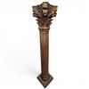 Image 3 : Carved Corinthian Wood Column 78" Tall 15.5"x15.5" Base #1