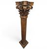 Image 4 : Carved Corinthian Wood Column 78" Tall 15.5"x15.5" Base #1