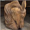 Image 1 : Stunning Large Solid Wood Carved Carousel Style Horse Head 31" Tall and 22" Wide #2