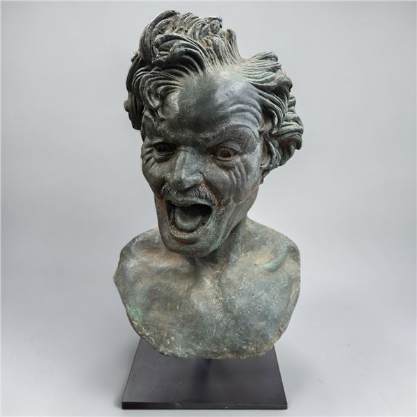 Bust Modernist Bronze Sculpture by French Artist Jean Claude D'Angelo Born 1946