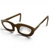 Image 1 : Pair of Crafted Brass Eyeglasses 7.75" Across
