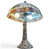 Image 3 : Gorgeous Tiffany Style Table Lamp with Sculpted Tree Trunk Style Base 28" Tall