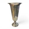 Image 1 : Large Decorative Polished Meatal Trumpet Style Vase 18.5" Tall
