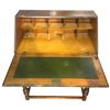 Image 2 : Vintage Secretary Style Wood Bureau Writing Desk with Slanted Drop Front