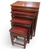 Image 1 : Nesting Tables Set of Four in Beautiful Rosewood Excellent Condition 20x14x26"