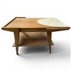 Image 1 : Mid Century Modern Teak Side Table with Marble Insert