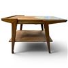 Image 2 : Mid Century Modern Teak Side Table with Marble Insert