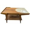 Image 3 : Mid Century Modern Teak Side Table with Marble Insert
