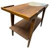 Image 4 : Mid Century Modern Teak Side Table with Marble Insert