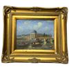 Image 1 : Original Oil on Canvas Seine River Paris Scene Signed Unknown Artist