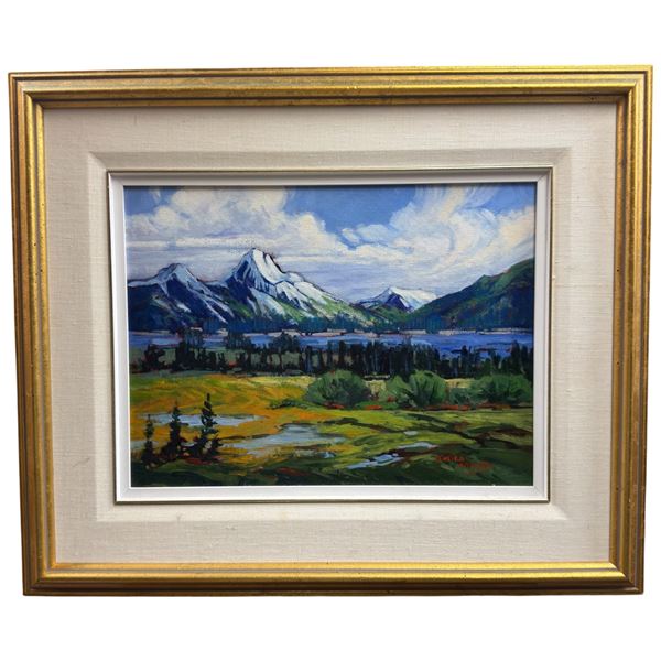 Sheila Adams Sinclair Creek Radium Framed Original Oil on Canvas