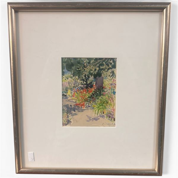 Cynthia Nugent Study for Van Dusen Path Watercolour Framed Original