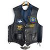 Image 1 : Harely Davidson Freemason Motorcycle Club Leather Vest, Masonic Apron and 100 Year Belt Buckle