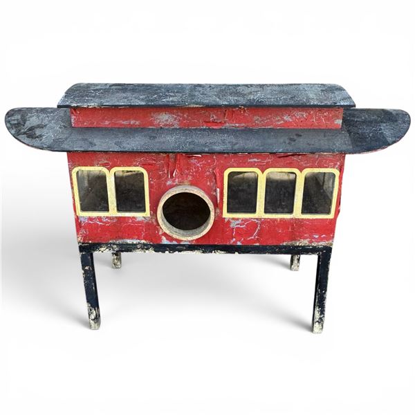 Vintage Large Train Caboose Toy Box 58x37x21.5”