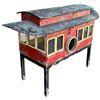 Image 3 : Vintage Large Train Caboose Toy Box 58x37x21.5"