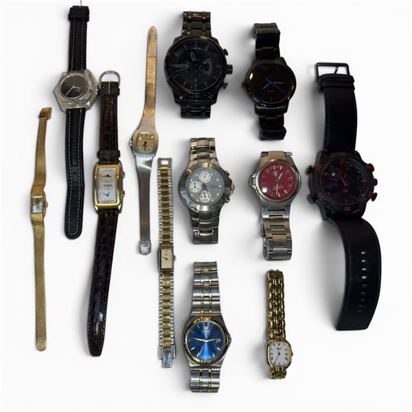Tray of Men's and Ladies Watches (Guess, Citizen, Tissot, Seiko and More) - Preowned