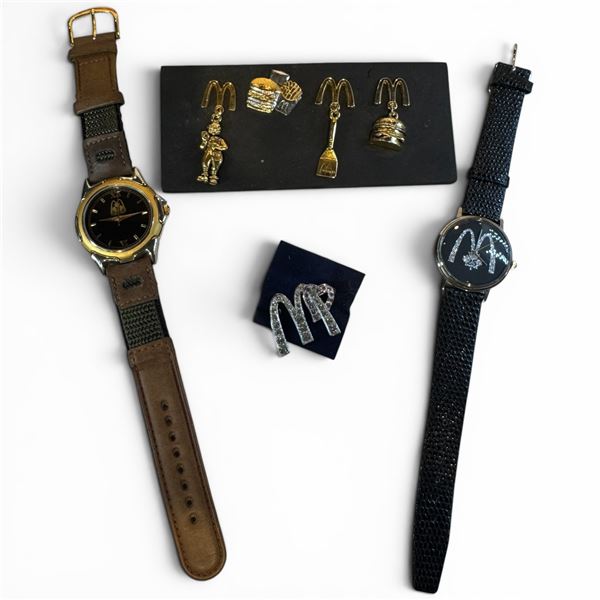 Group of McDonalds Canada Employee Appreciation Pins and Watches - Featuring the 25 and 30 Year Serv