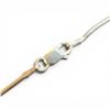 Image 4 : Sterling Silver Triple Ring Pendant Necklace on 22" Sterling Silver Chain - Total Weight: 11.7 grams