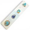 Image 1 : 4 New Rings * all stamped .925 * (Turquoise, Copper Turquoise, and Sodalite ) Longest ring  is 35 mm