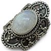 Image 5 : 4 New Rings * all stamped .925 * (Moonstones with Coloured and Clear Quartz Crystals) Longest ring