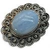 Image 3 : 4 New Rings * all stamped .925 * (Banded Agate, Larimar Stone, & Ocean Agate) Longest ring  is 31 mm