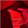 Image 4 : Coach Logo Cross Body PVC Leather Bag with Contrasting Red Strap & Red Interior (1.5" x 8" x 9" tall