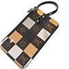 Image 2 : Black Leather Lined Opera Length Gloves by Le Chateau (XS) & Wristlet Purse with Vuitton Logo - Preo
