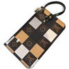 Image 3 : Black Leather Lined Opera Length Gloves by Le Chateau (XS) & Wristlet Purse with Vuitton Logo - Preo